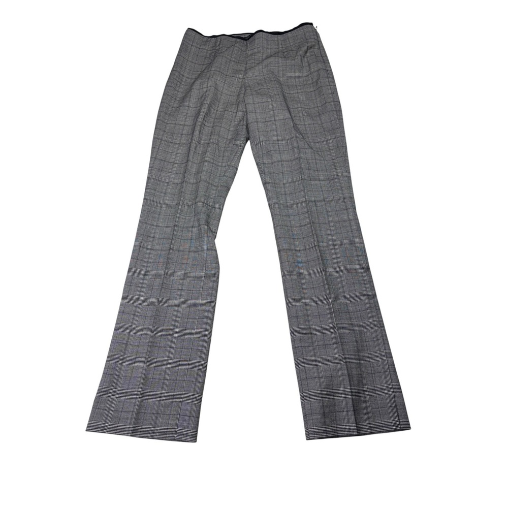 Brooks Brothers 346 Womens Lucia Fit Gray Plaid‎ Wool Dress Pants Size 4 W30 L31